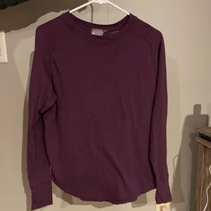 Zella relaxed long sleeve T-shirt in a beautiful plum color.